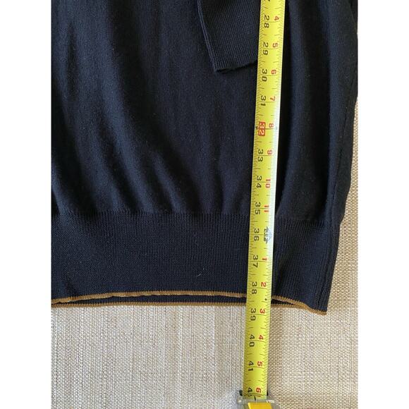 SONIA RYKIEL Womens 99% Wool Sweater Dress Black Long Sleeve Tie Waist S - Picture 8 of 16